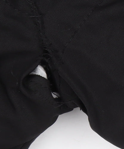 Close-up detail of SoulCal boys’ black puffer jacket 13 years hooded