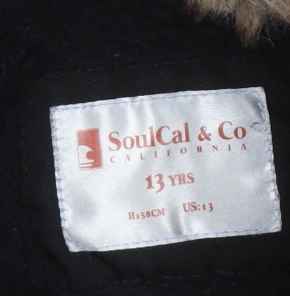 Additional view of SoulCal boys’ black puffer jacket 13 years hooded