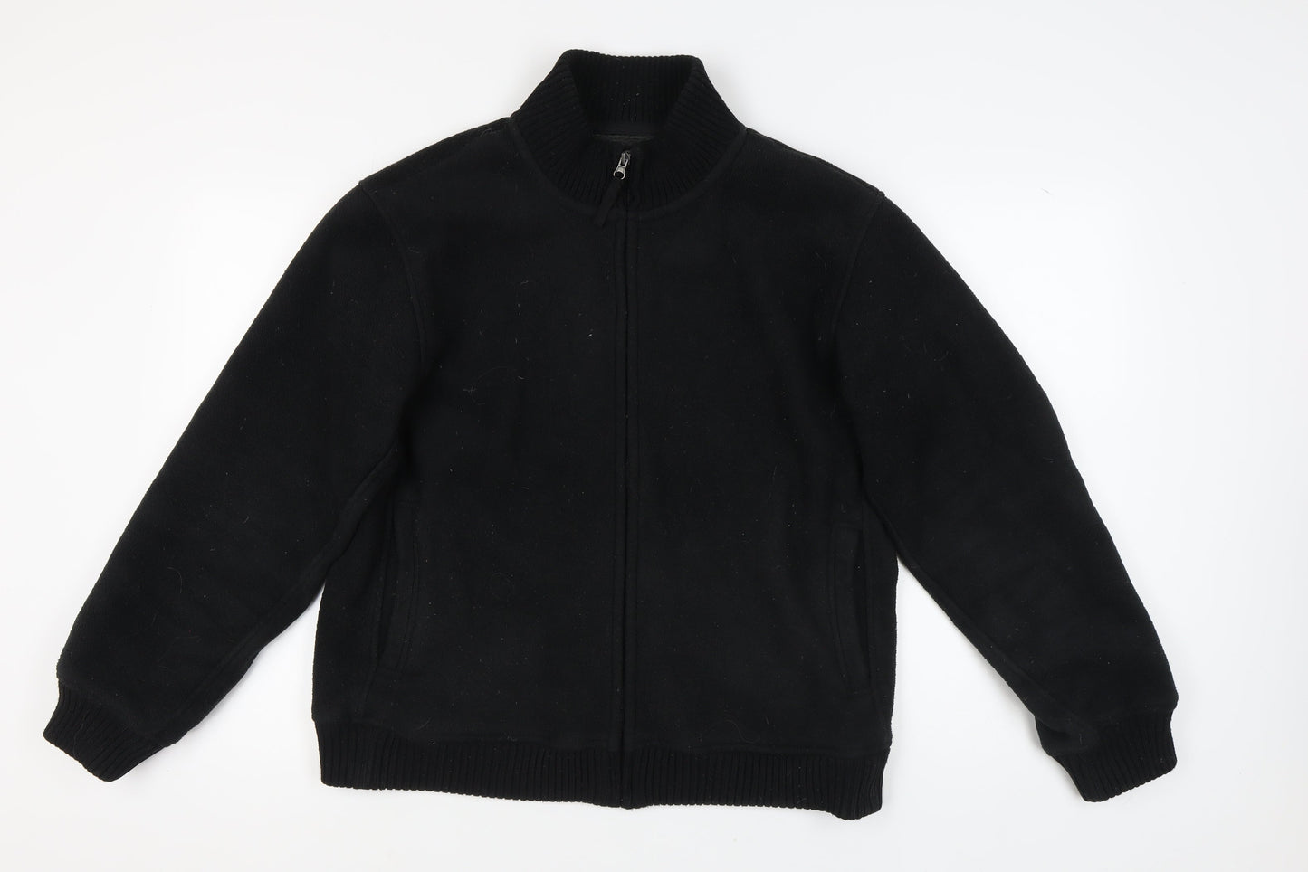 Dunnes Men's Black Fleece Jacket - Large, Casual Wear