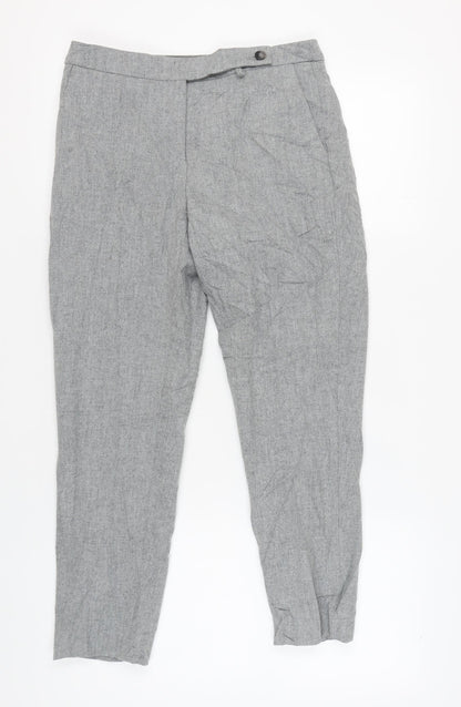 Additional front view of Pure Collection Women's Grey Trousers, size 10