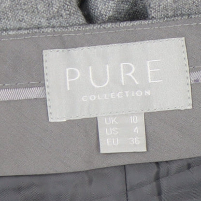 Close-up detail of Pure Collection Women's Grey Trousers, size 10