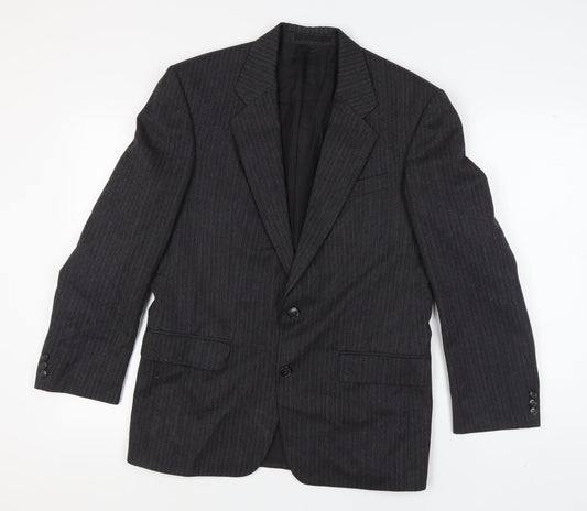 St Michael Men's Grey Striped Blazer 38R