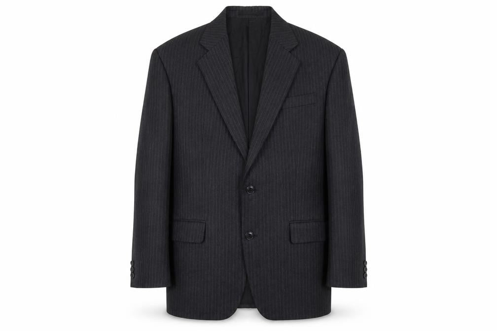 St Michael Men's Grey Striped Blazer 38R