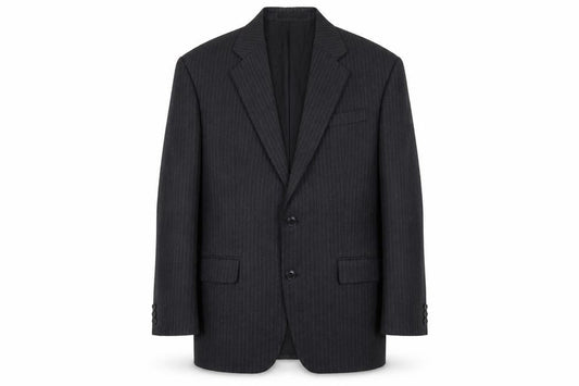 St Michael Men's Grey Striped Blazer 38R