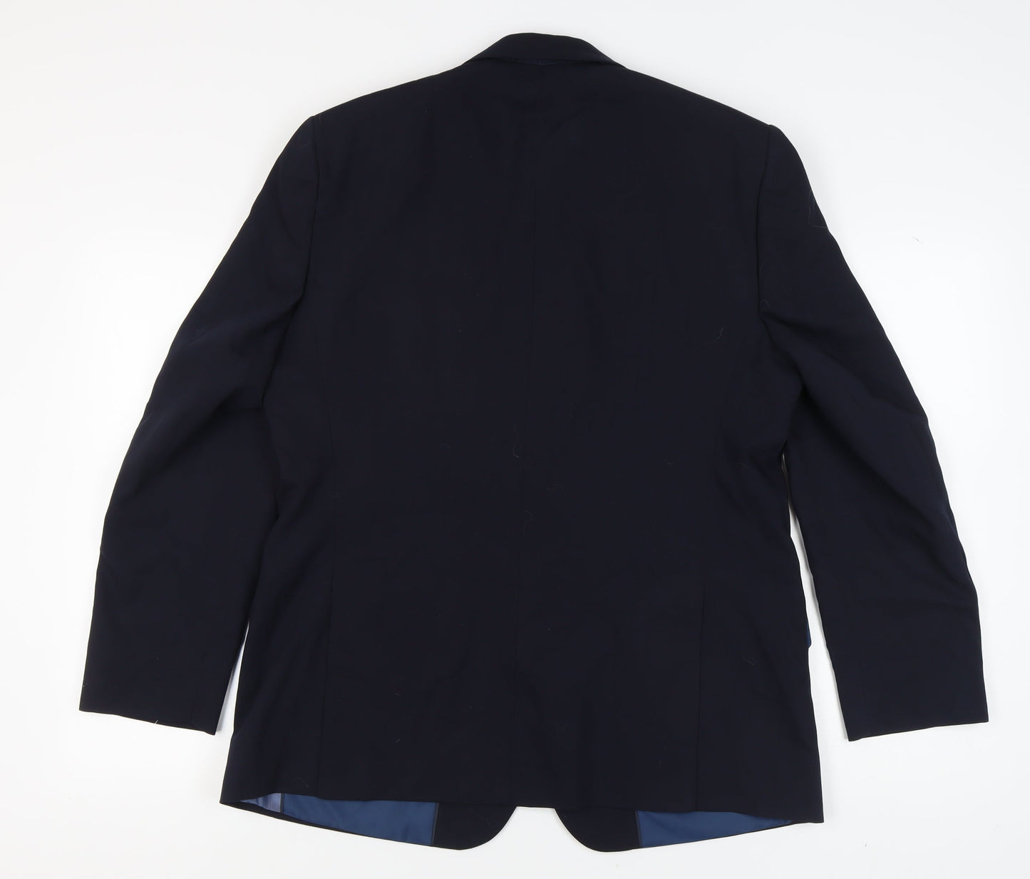 Marks and Spencer Men's Blue Blazer, 42 Regular Fit, Wool Blend