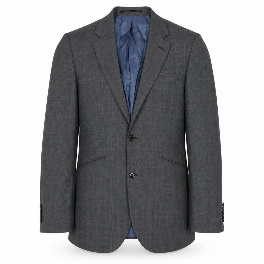 John Lewis Men's Grey Check Blazer, Size 38R, Wool