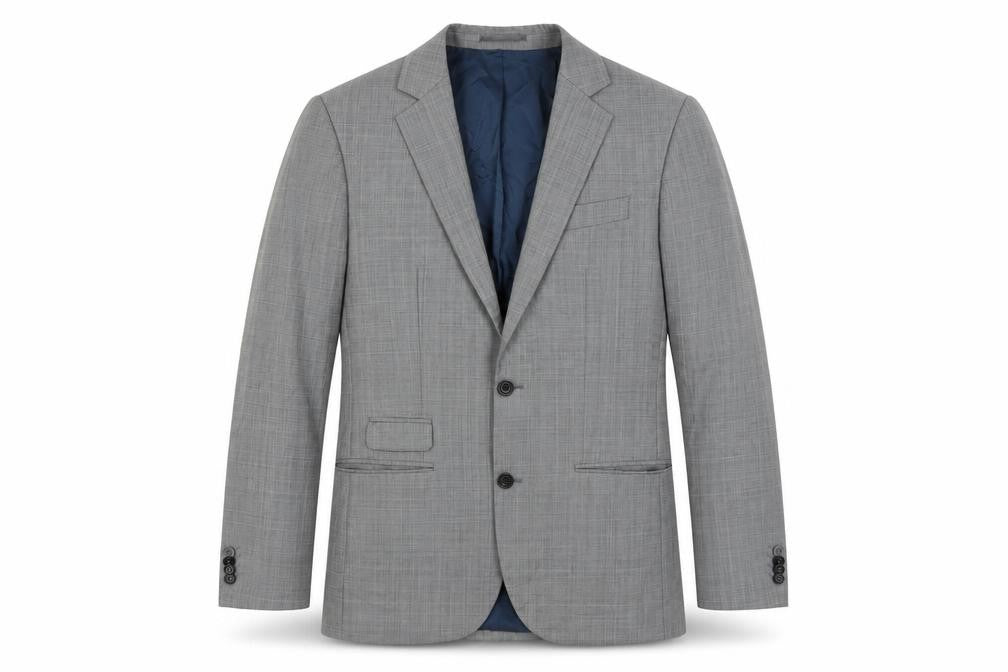 River Island Men's Grey Check Blazer 40R Classic Jacket