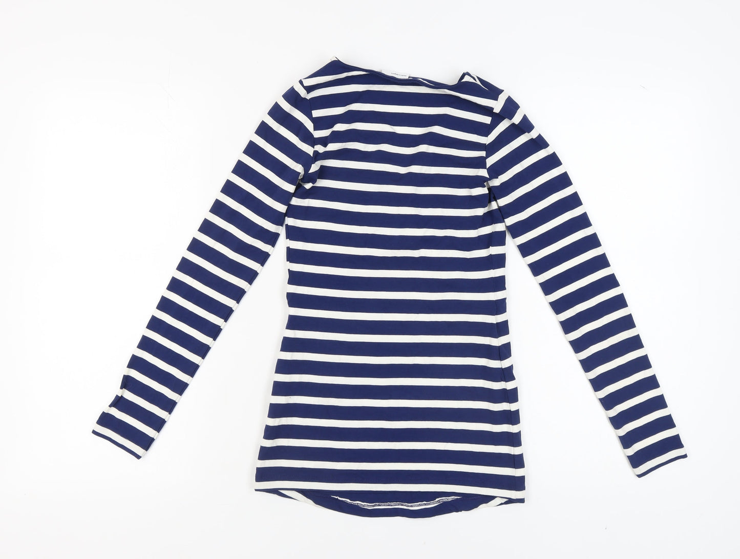 ASOS Women's Blue Striped V-Neck Blouse, Size 6