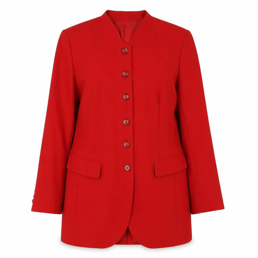 Marks & Spencer Red Wool Blazer, Women, Size 14, Long