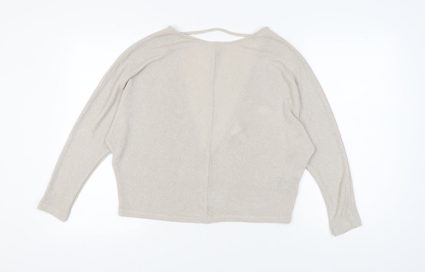 H&M Beige V-Neck Women’s Pullover Jumper M