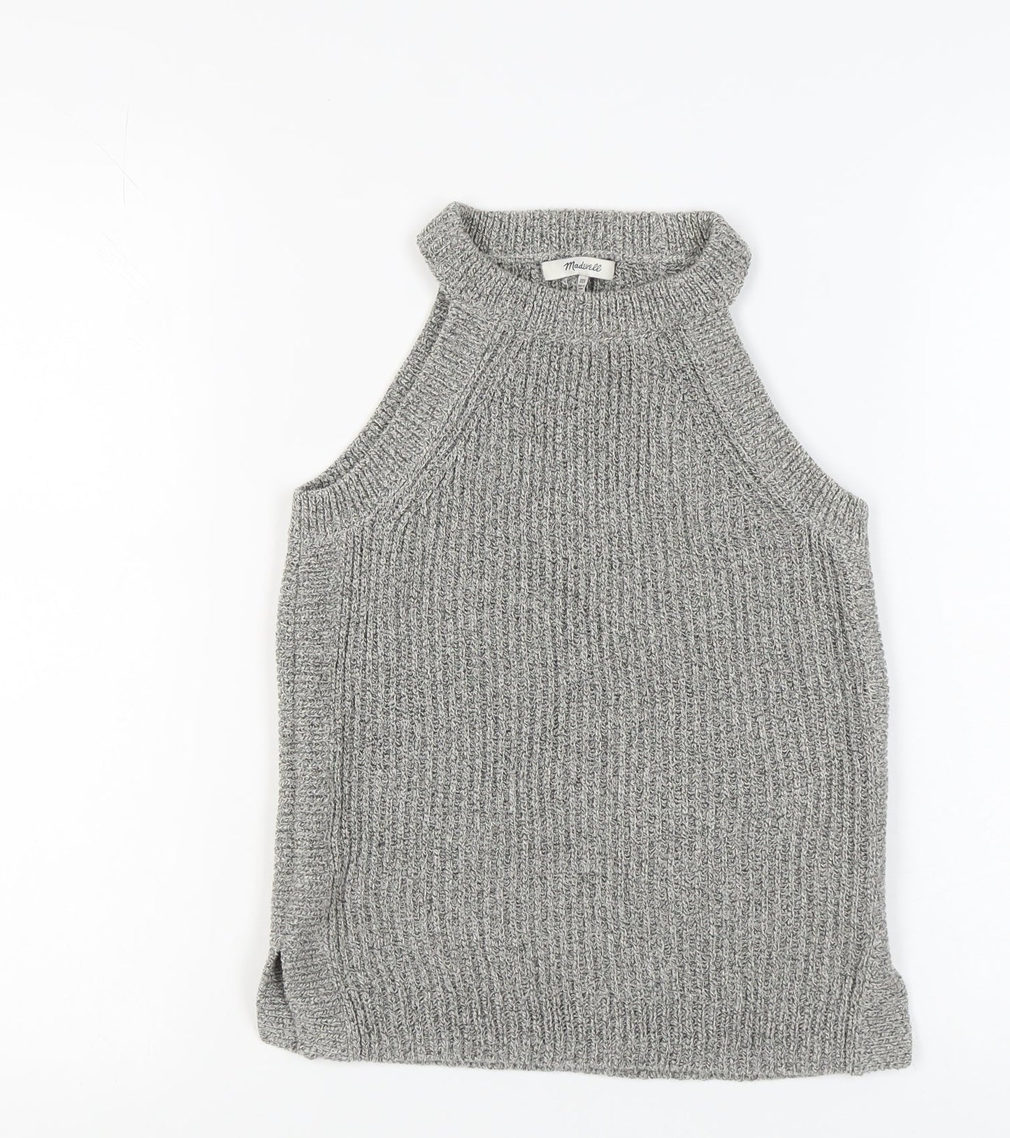 Madewell Women's Grey Knit Tank 2XS Mock Neck Slim