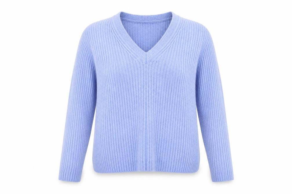 ASOS Design Women's Blue V-Neck Pullover Jumper, Size 10