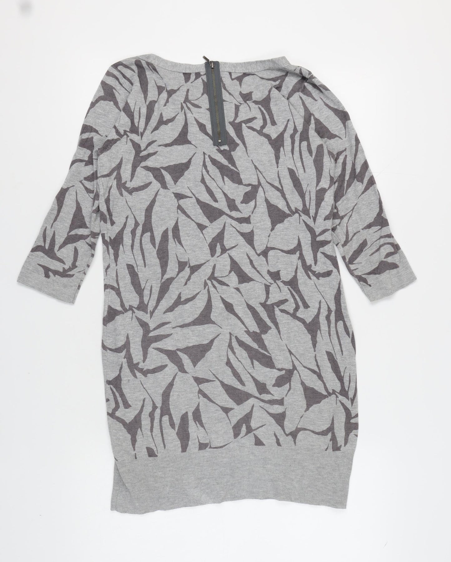 Marks and Spencer Women Grey 3/4 Sleeve Knit Dress