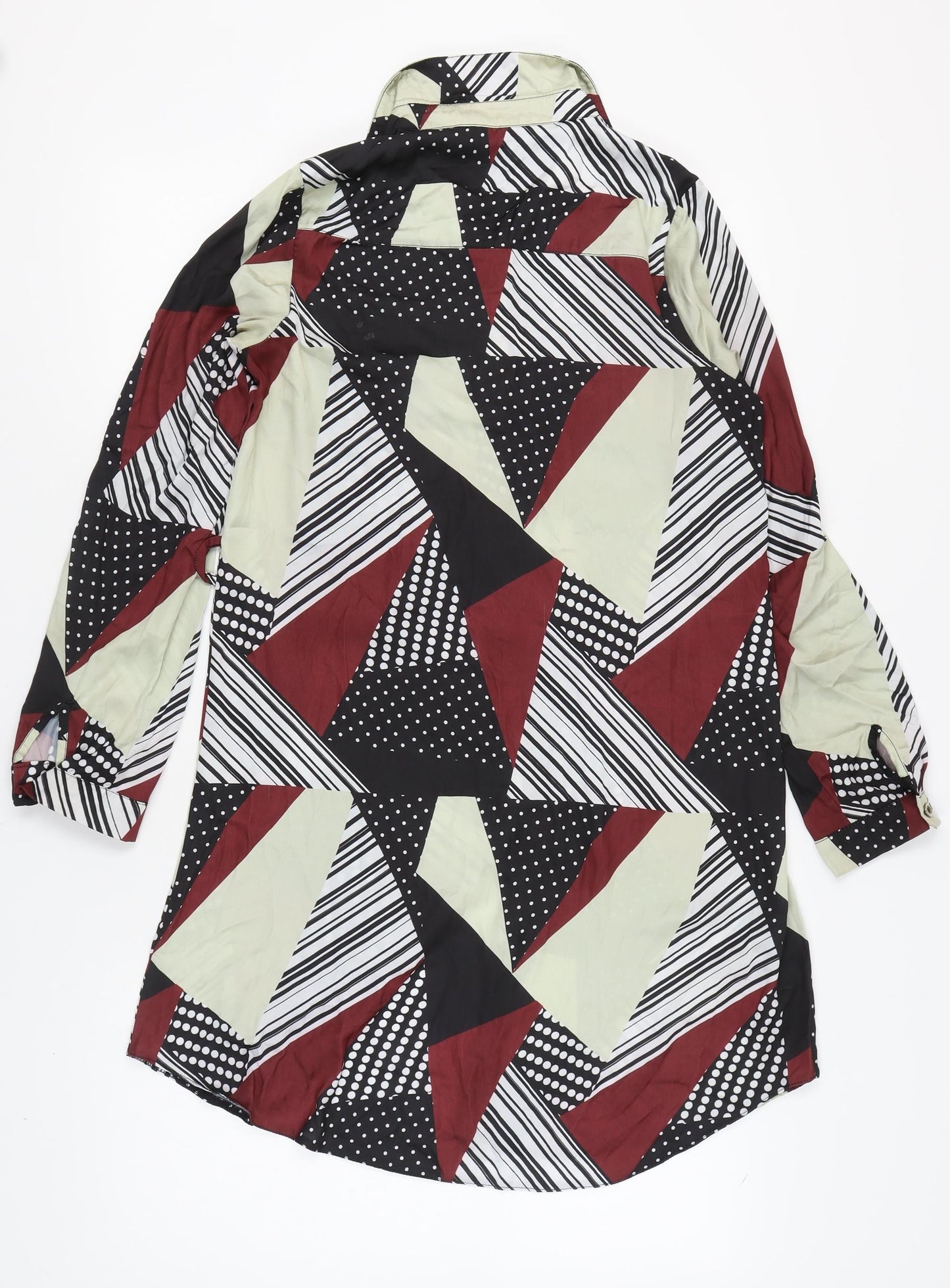 Select Women's Geometric Shirt Dress UK 12 Multicoloured
