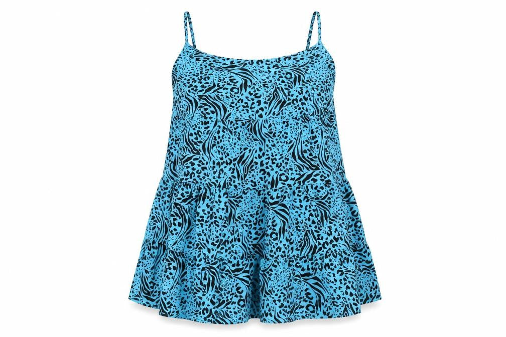 New Look Women's Blue Animal Print Camisole M