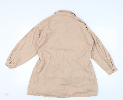 Back view of I Saw It First Women's Beige Button-Up Shirt, UK 12