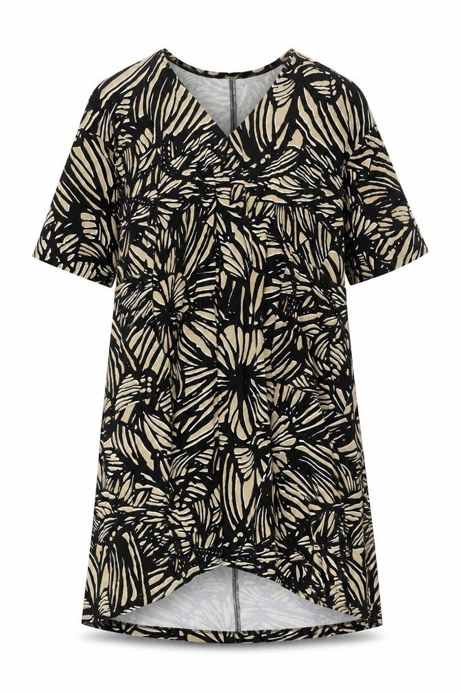 Kin Women's Black Floral Shift Dress Size S