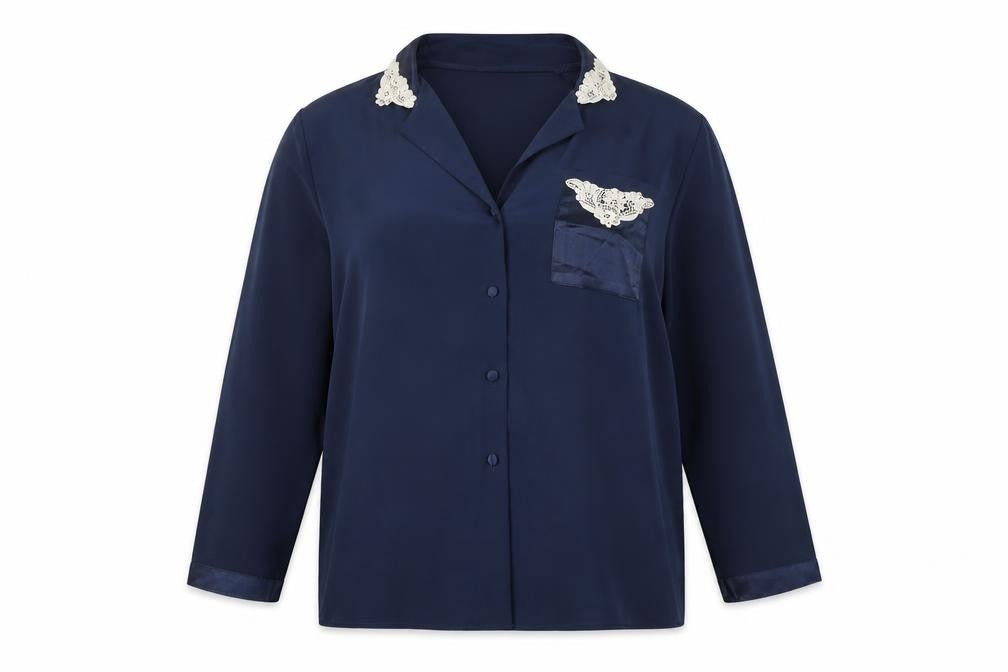 Marks & Spencer Women's Blue Pyjama Top Size 16-18