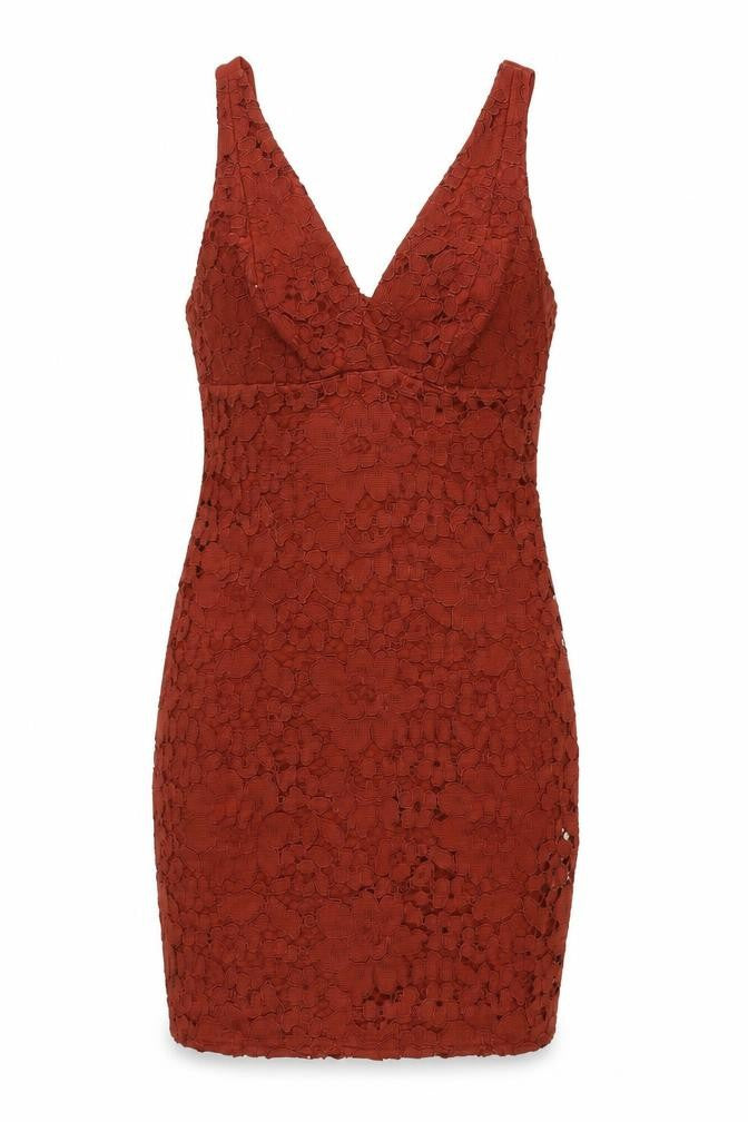 Topshop Women's Red Bodycon Dress Size 10