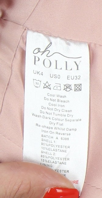 Oh Polly Women’s Pink Camisole Lace Up Top