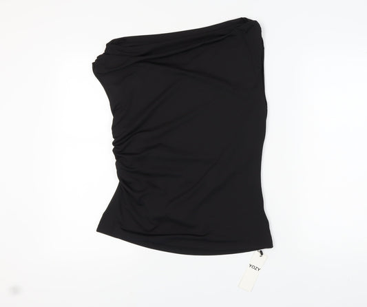 YOZY Women's Black One Shoulder Top XL