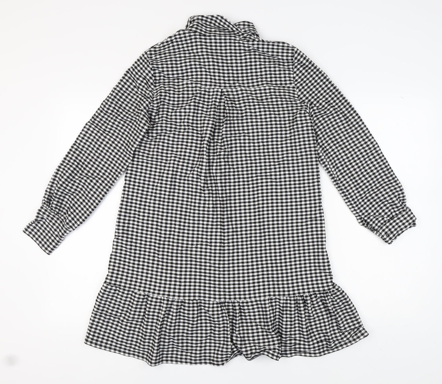 New Collection Black Check Shirt Dress Women S