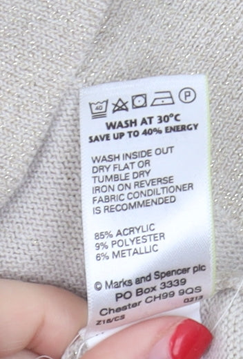 Marks and Spencer Beige Women's Pullover Jumper Size 14