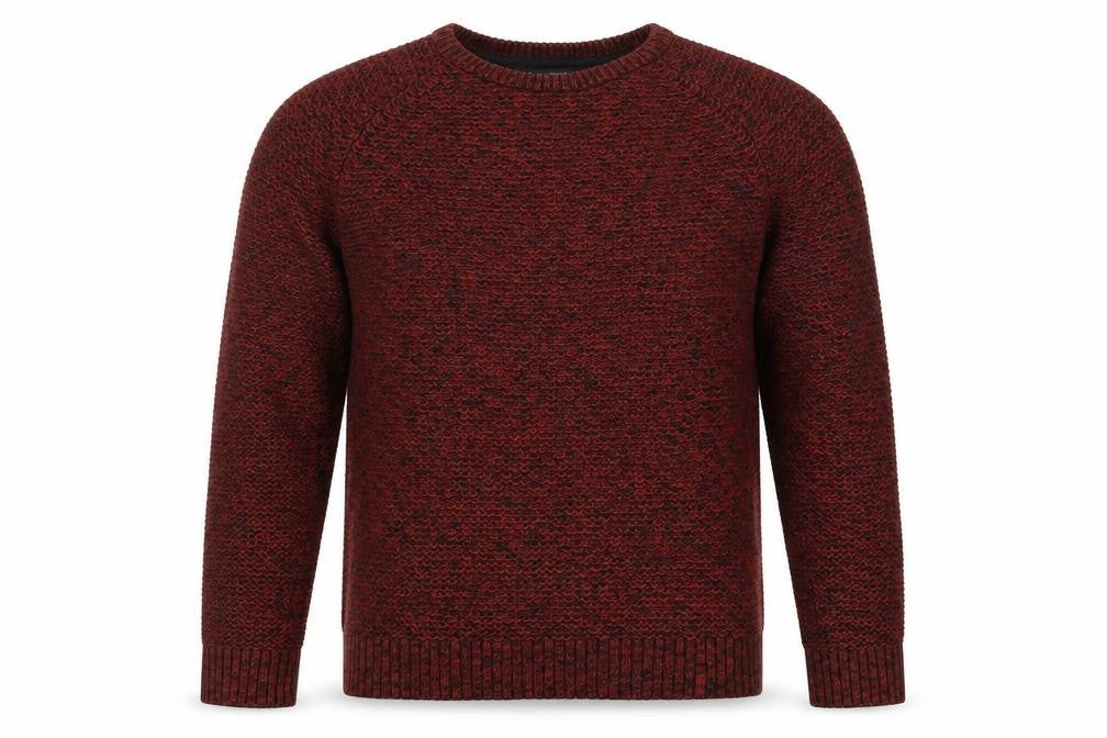 Label Lab Men's Red Knit Pullover Jumper, Size S