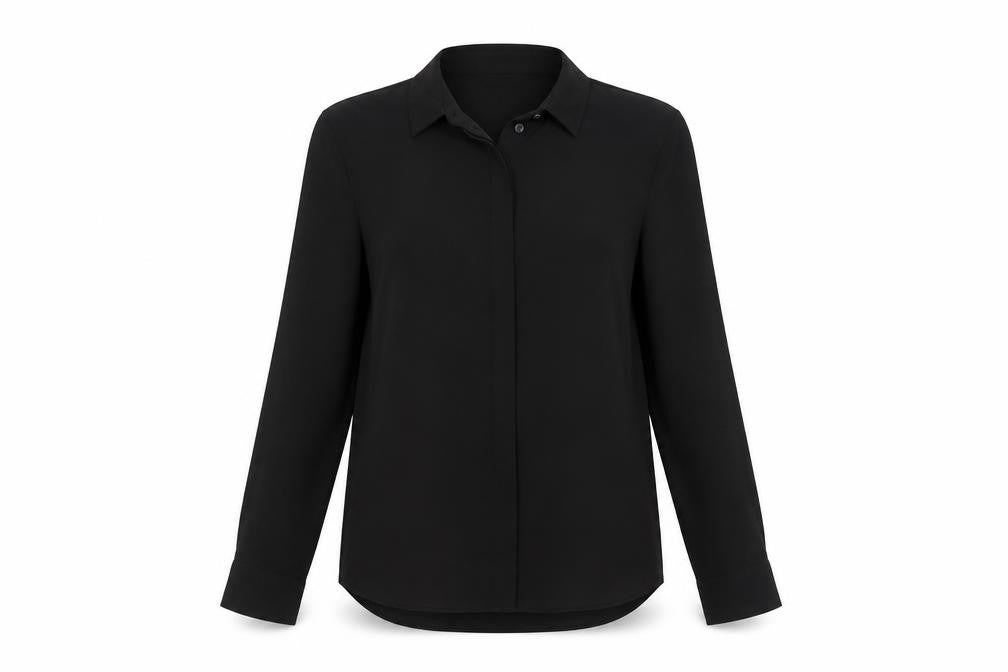 New Look Women's Black Button-Up Shirt UK 6
