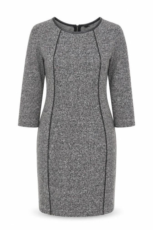 H&M Women's Grey Sheath Dress XS 3/4 Sleeve