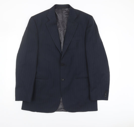 Marks and Spencer Men's Blue Wool Suit Jacket 38L