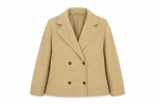 Marks & Spencer Women's Beige Wool Pea Coat Size 20