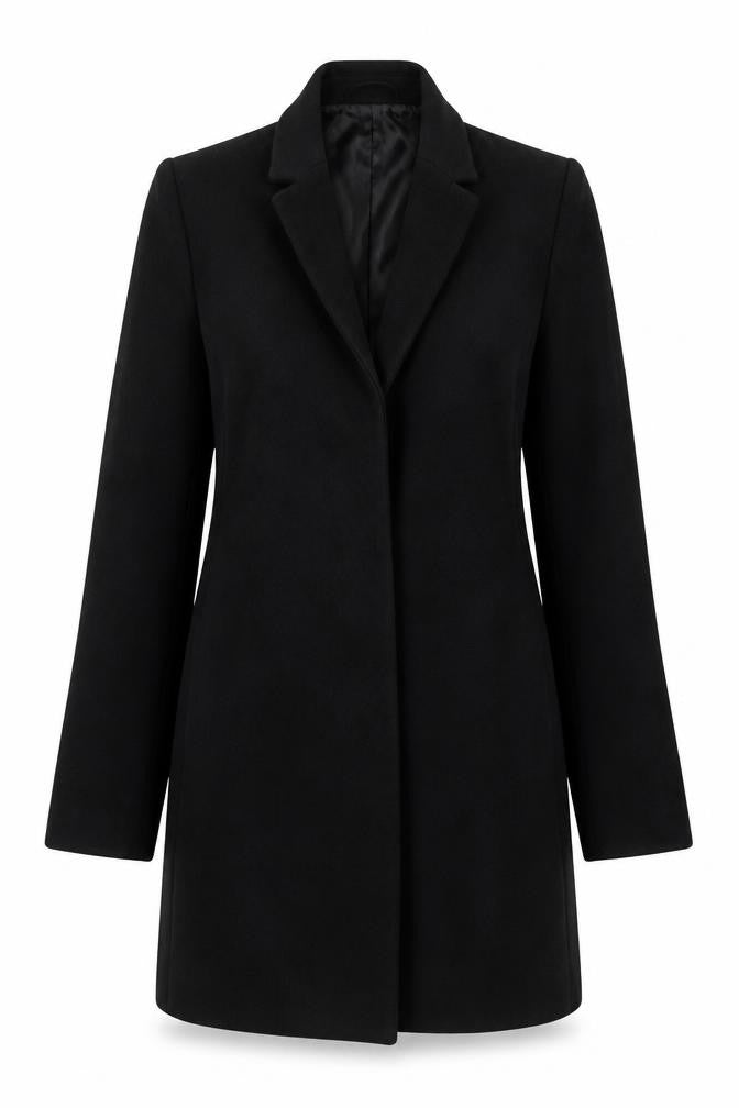 Debenhams Women's Black Overcoat, Size 10, Long, Elegant