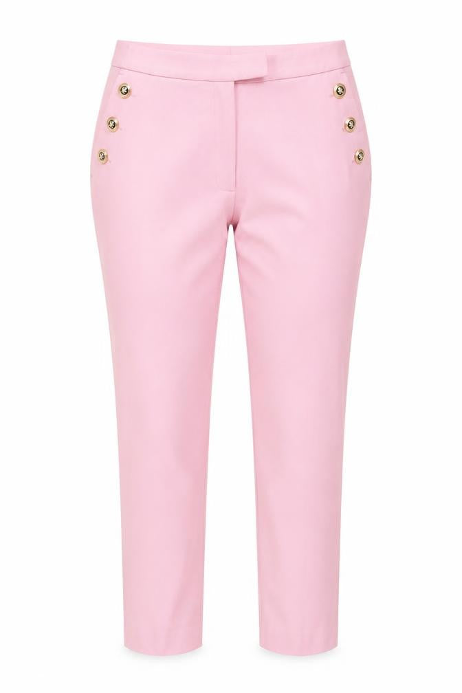 Zara Women's Pink Buttoned Trousers XL