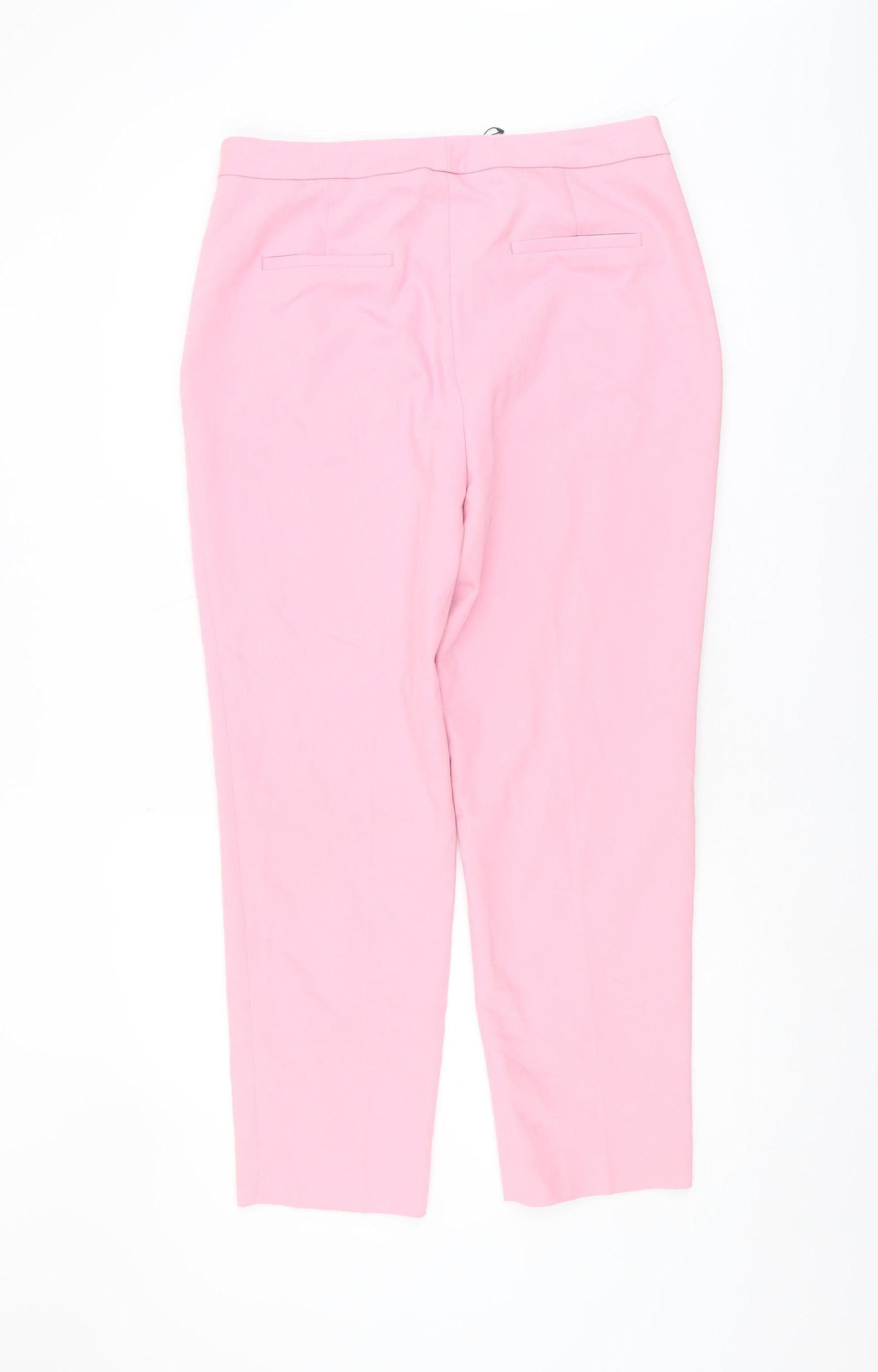 Zara Women's Pink Buttoned Trousers XL