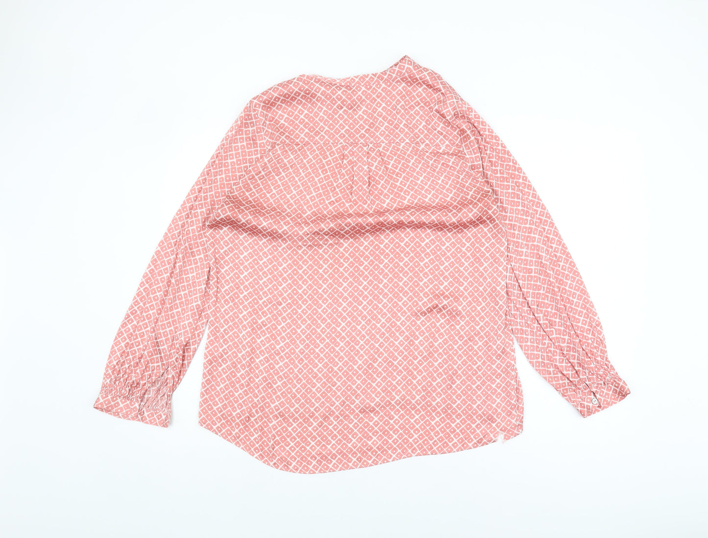 Marks and Spencer Women's Red Geometric Blouse Size 10