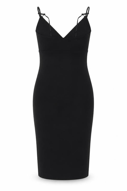 New Look Women's Black Sleeveless V-Neck Dress