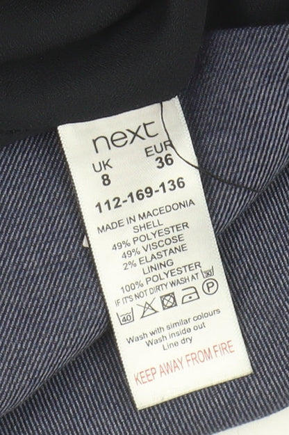 Next Women's Blue Sheath Dress, Size 8, V-Neck Sleeveless