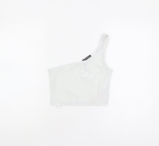 Stradivarius Women's White Cropped Tank Top S