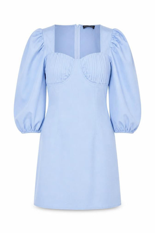 In The Style Blue Women's Dress Size 8 with Balloon Sleeves