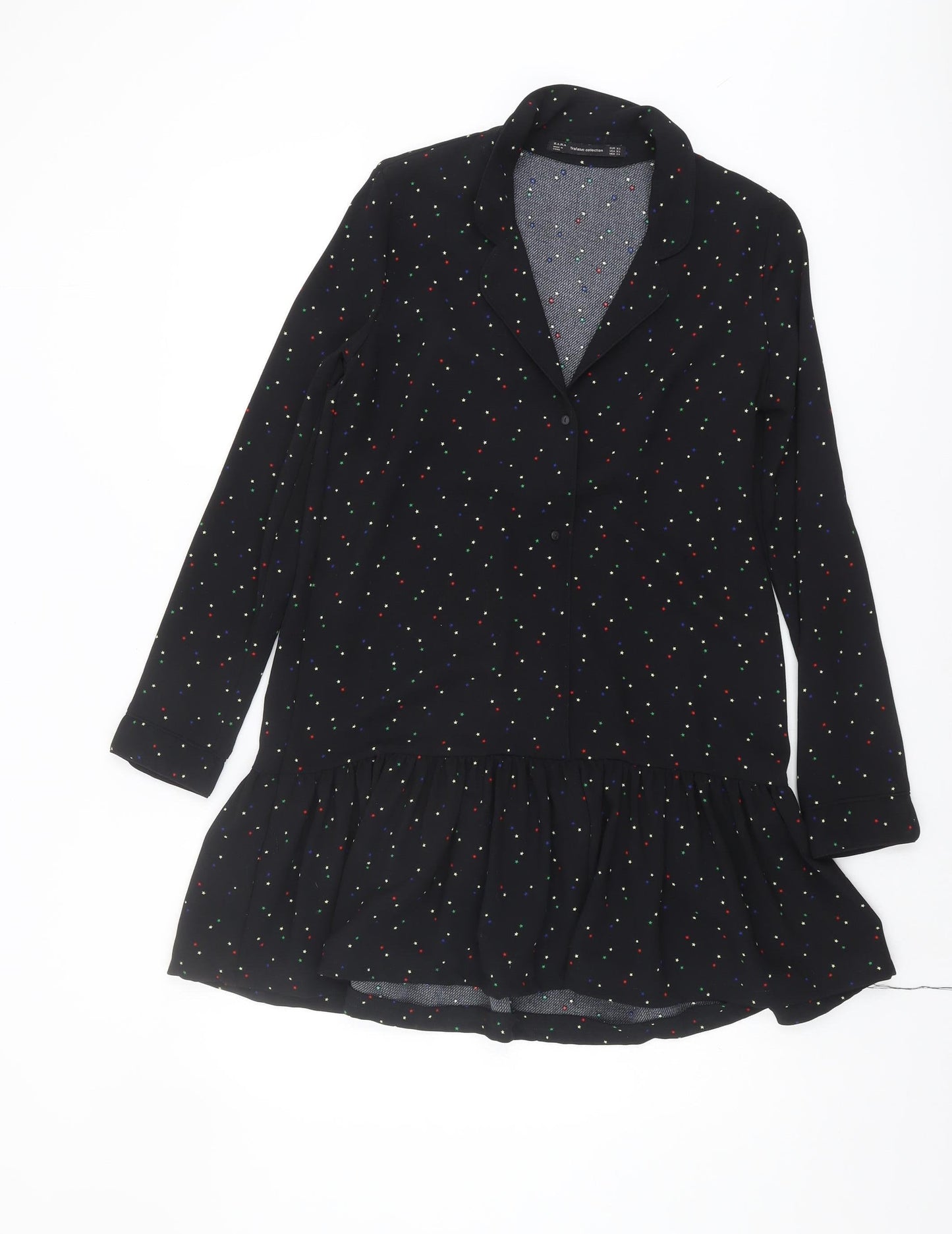 Zara Women's Black Polka Dot A-Line Dress XS