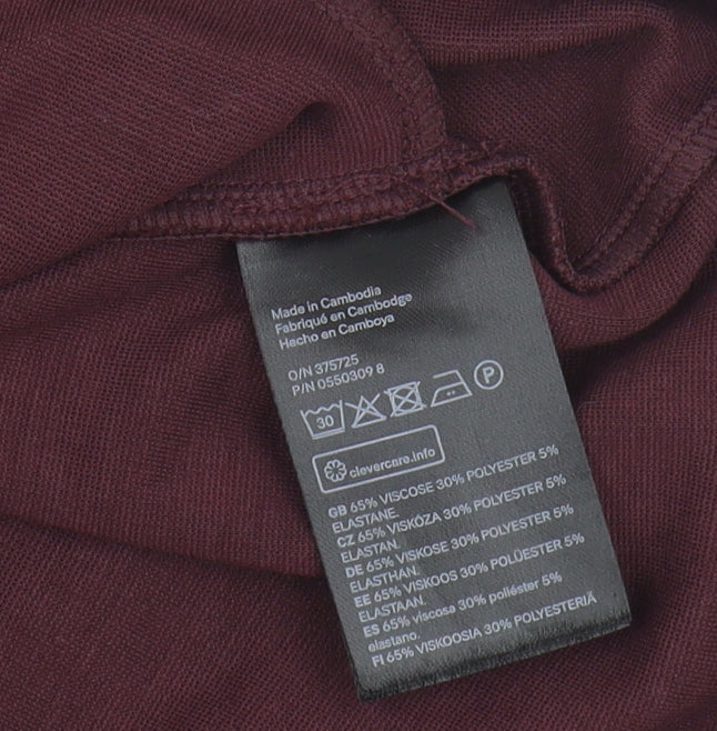 H&M Women's Purple Dress, XS, Long Sleeve, Jersey