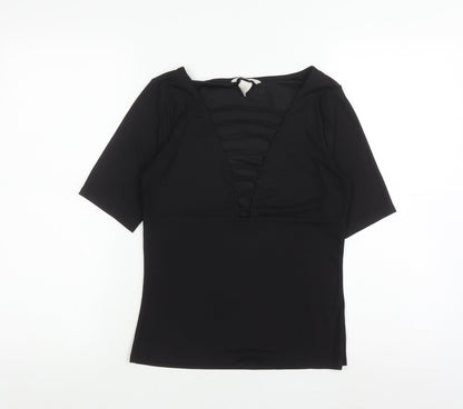 H&M Women's Black Solid Top Size S