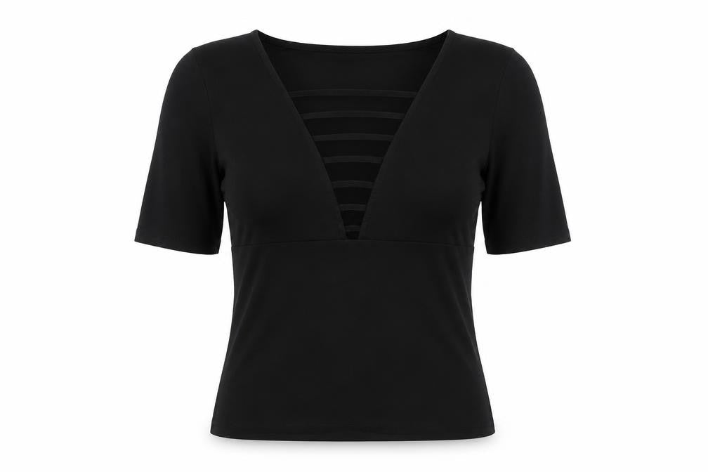 H&M Women's Black Solid Top Size S