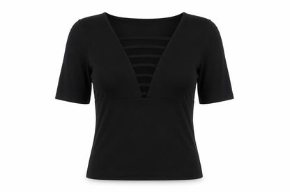 H&M Women's Black Solid Top Size S