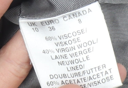 Precis Grey Women's Suit Jacket Petite Size 10