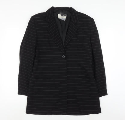 Planet Women's Black Pinstripe Suit Jacket Size 12