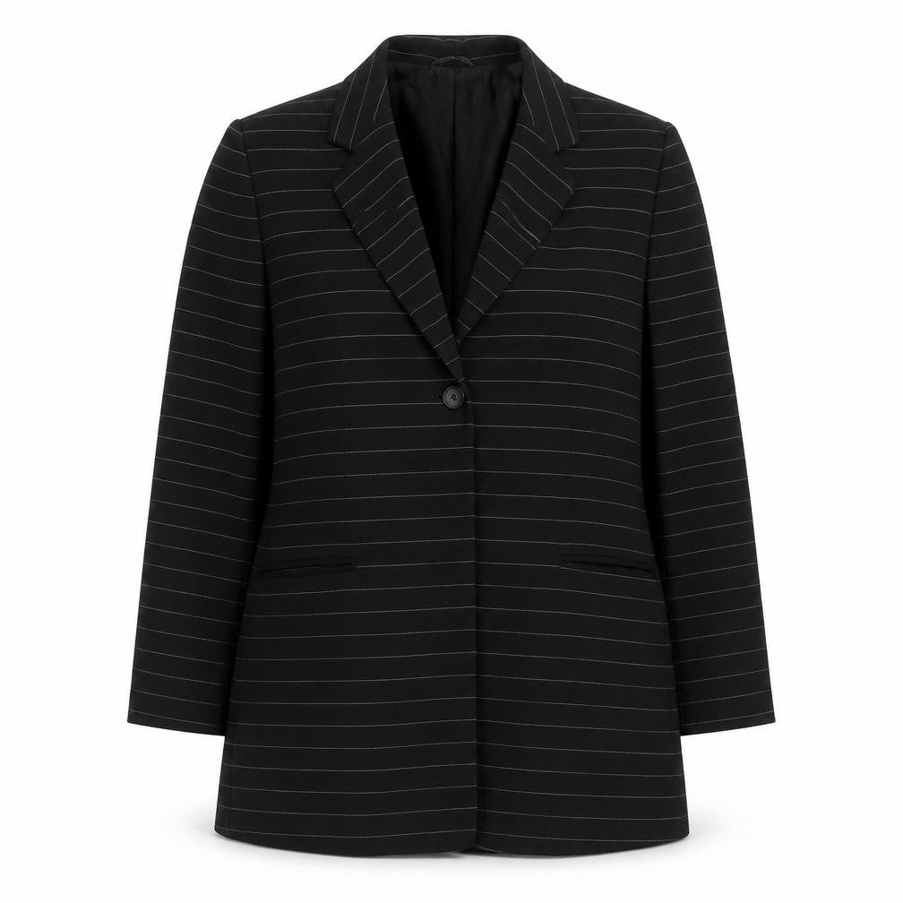 Planet Women's Black Pinstripe Suit Jacket Size 12