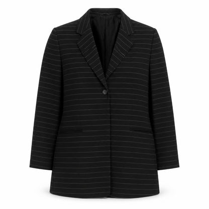 Planet Women's Black Pinstripe Suit Jacket Size 12