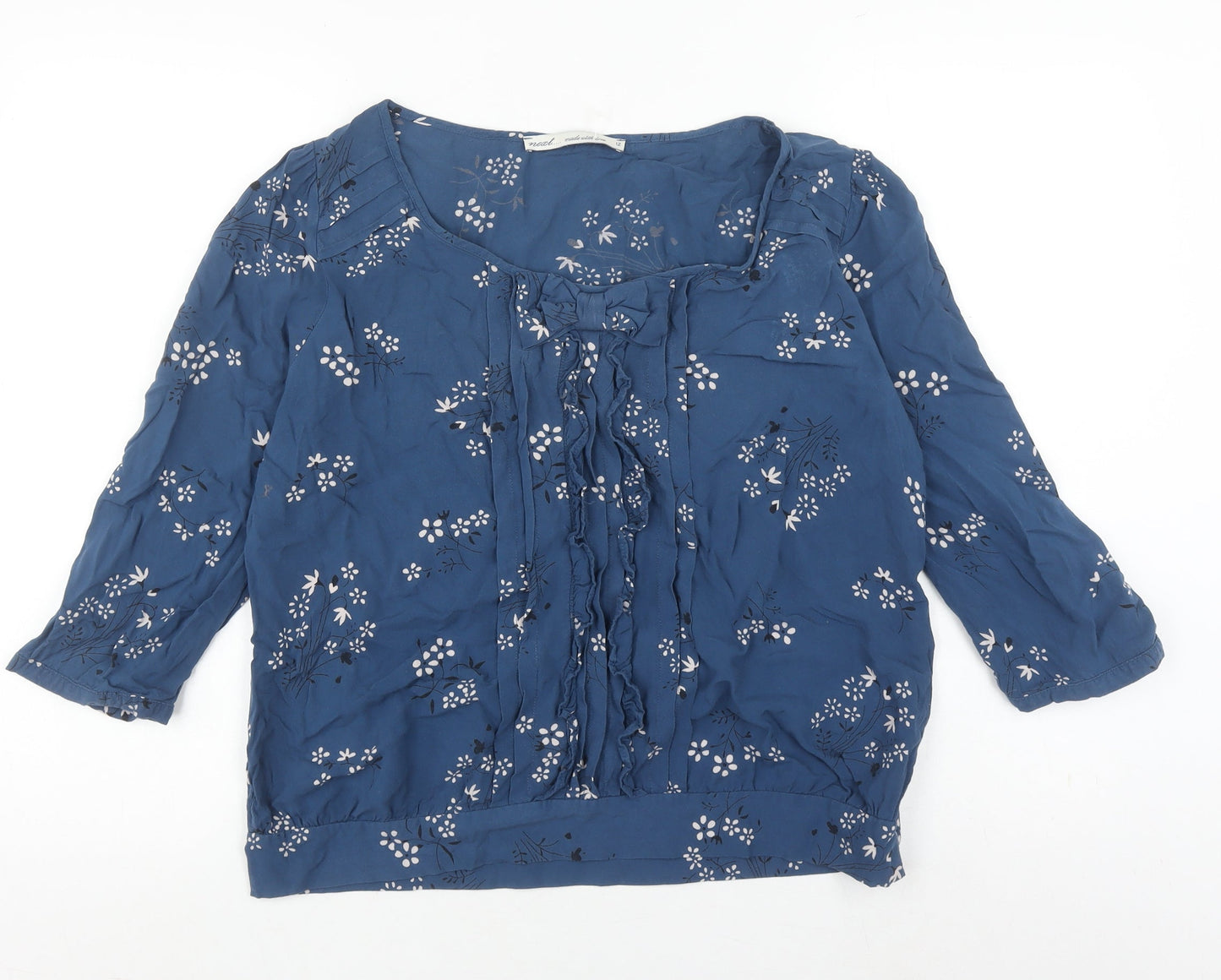Next Women's Blue Floral Blouse Size 12